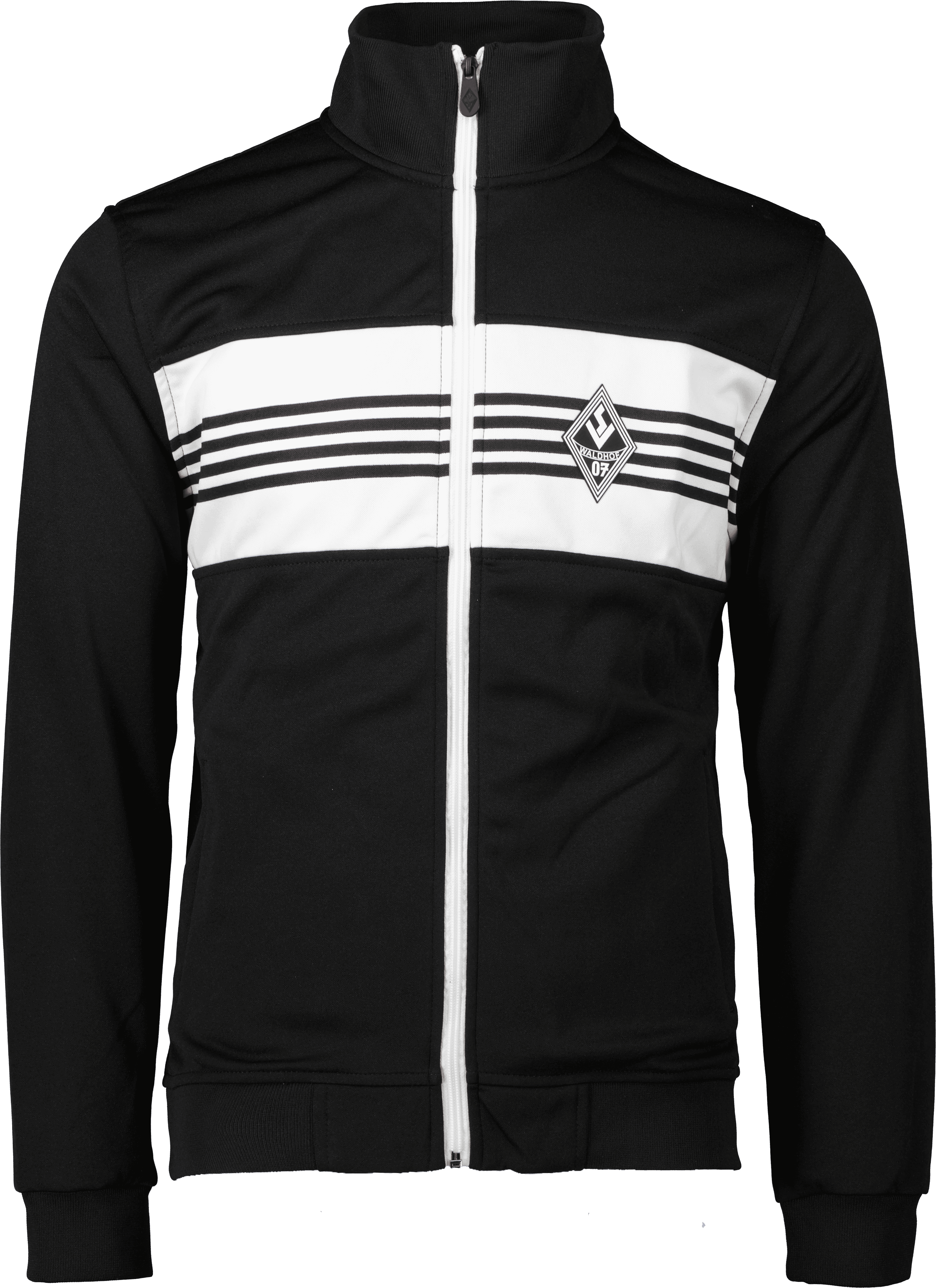 Zip-Jacke - schwarz weiß